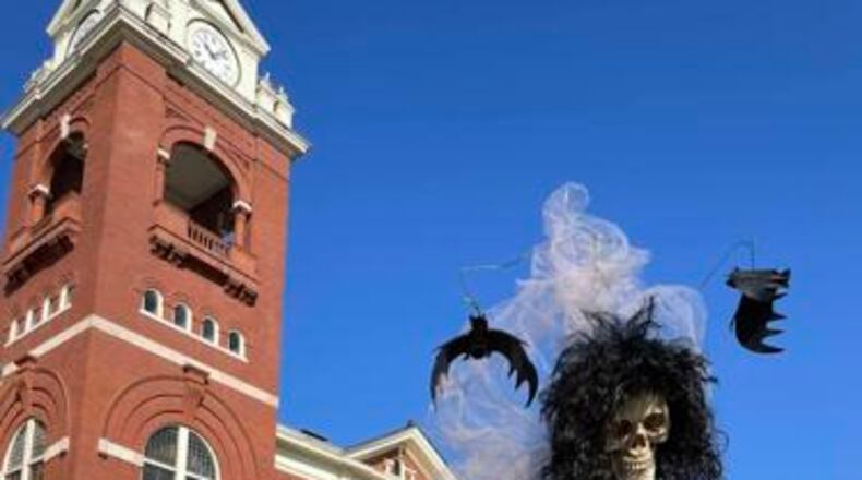 Hannah and Cameron Thompson, owners of Gold Lion Farm, were excited to create a scarecrow for the Butts County Chamber of Commerce's Scare of the Square scarecrow contest. A thief stole their excitement, and their scarecrow. (Handout)