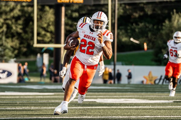 C.J. Miller rushed for 172 yards and two touchdowns at East Tennessee pm Sept. 27, the eighth-most rushing yards in the history of Mercer football.