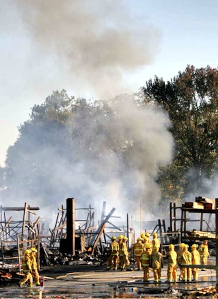 Fire consumes Norcross lumberyard