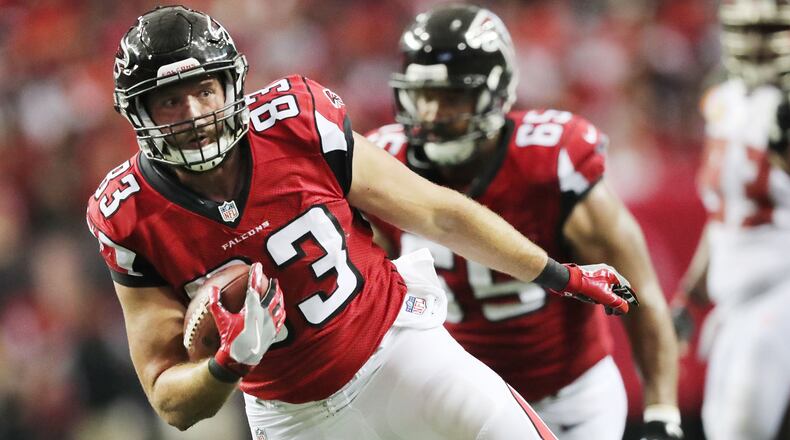 Falcons tight end Jacob Tamme is an unrestricted tight end.