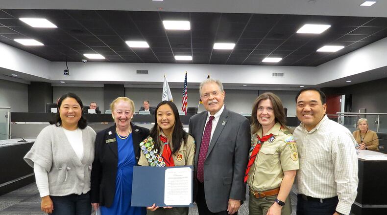 Peachtree Corners recognizes Sophia Lee as the city's first female Eagle Scout. (Courtesy City of Peachtree Corners)