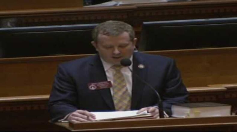 State Rep. Bert Reeves, R-Marietta, speaking on the House floor about HB 116.