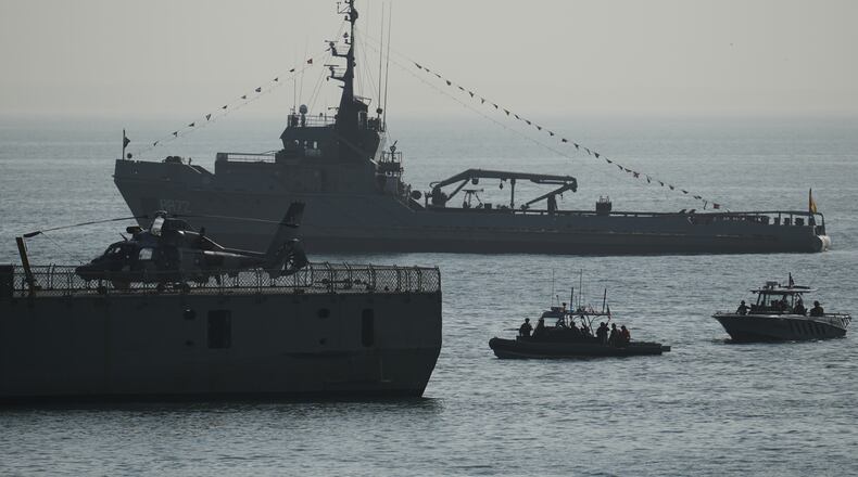 Military personnel take part in a U.S.-sponsored multinational military exercise in Panama City, Thursday, Aug. 13, 2026. (AP Photo/Matias Delacroix)