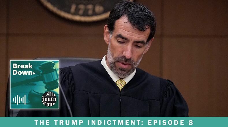 Fulton County Superior Court Judge Robert McBurney has finally released the long-awaited report from Fulton County's special purpose grand jury. The latest episode of the AJC's 'Breakdown' podcast asks why so many of the names recommended to face criminal charges didn't end up in Fani Willis' indictment. (Brynn Anderson/AP file)