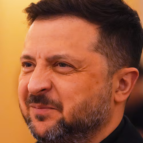 Ukraine's President Volodymyr Zelenskyy arrives at the Bucharest B9 summit held at the Cotroceni Presidential Palace in Bucharest, Romania, Wednesday, May 13, 2026. (AP Photo/Vadim Ghirda)