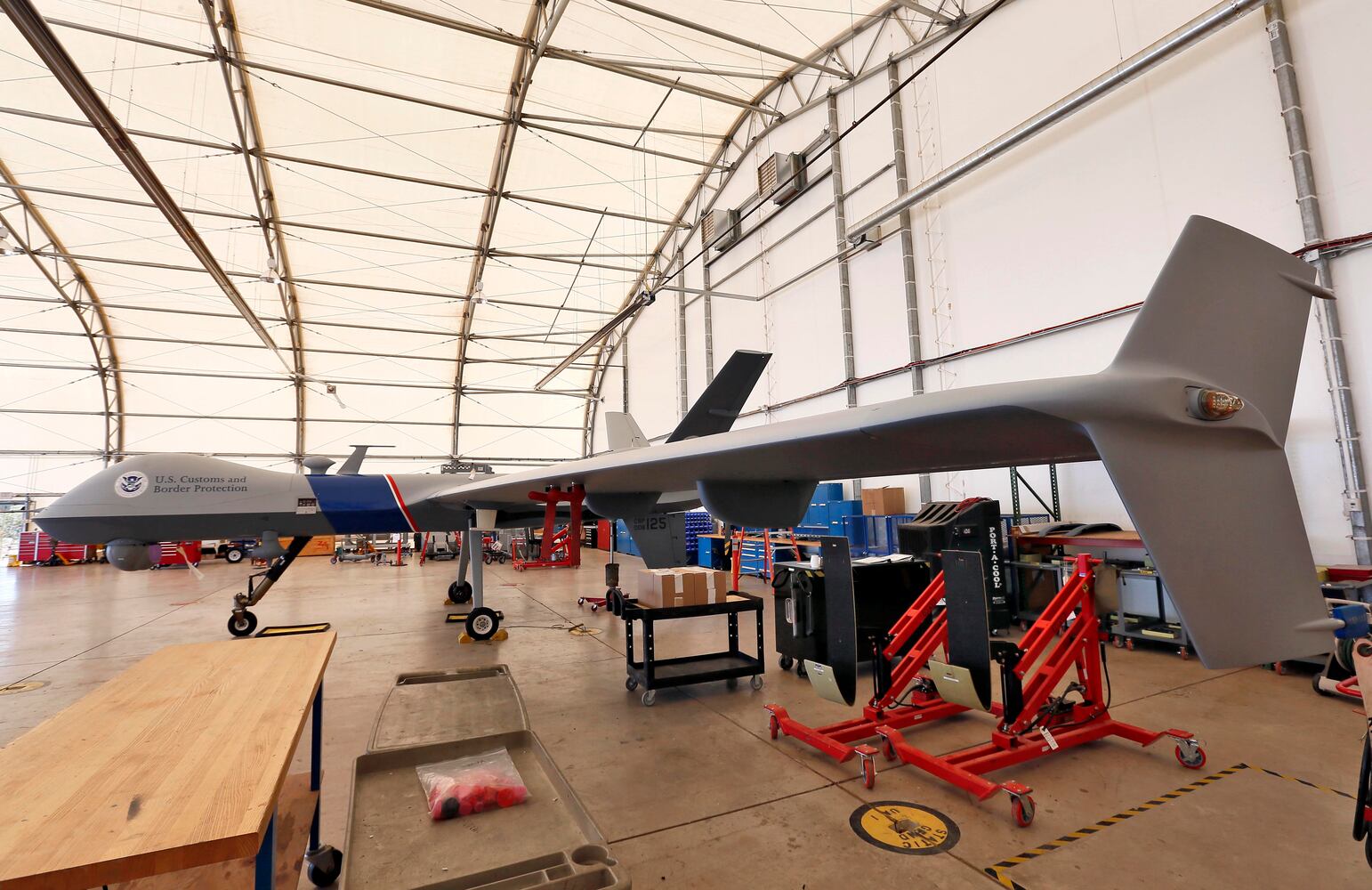 Unmanned aircraft survey terrain where there are no border agents.