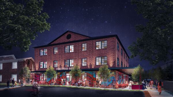 A rendering of PushPush Arts' building, now being renovated, at 1805 Harvard Avenue in College Park.