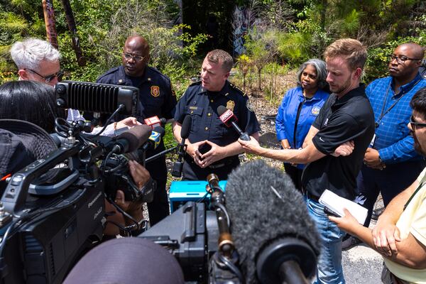 Atlanta Police Chief Darin Schierbaum speaks during a media tour of the Atlanta Public Safety Training Center Site in Atlanta on Friday, May 26, 2023. (Arvin Temkar / arvin.temkar@ajc.com)