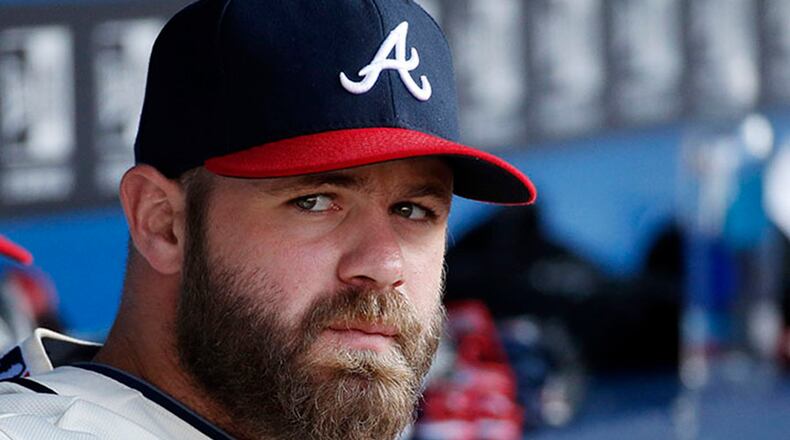 The Braves' Evan Gattis is fourth in the NL All-Star voting for catchers.