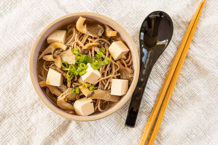 You might have to run to a Japanese or Korean grocery for some ingredients, but Mushroom Soba Soup is easy to make. (Aaliyah Man for the AJC/food styling by Kate Williams)