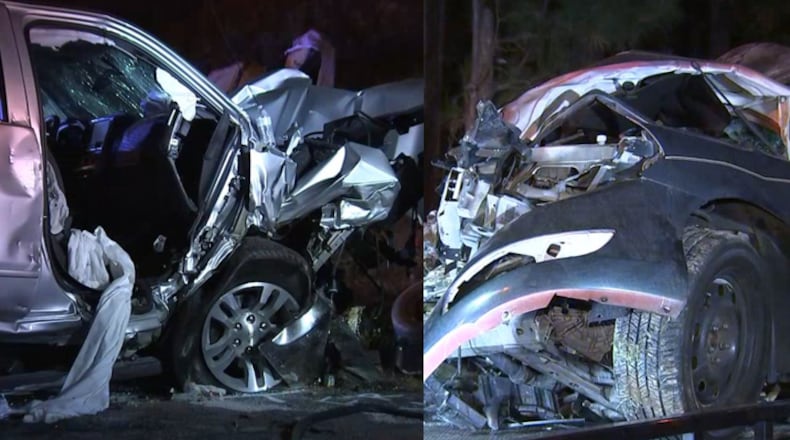 Four people were killed Friday in a head-on crash in Butts County.