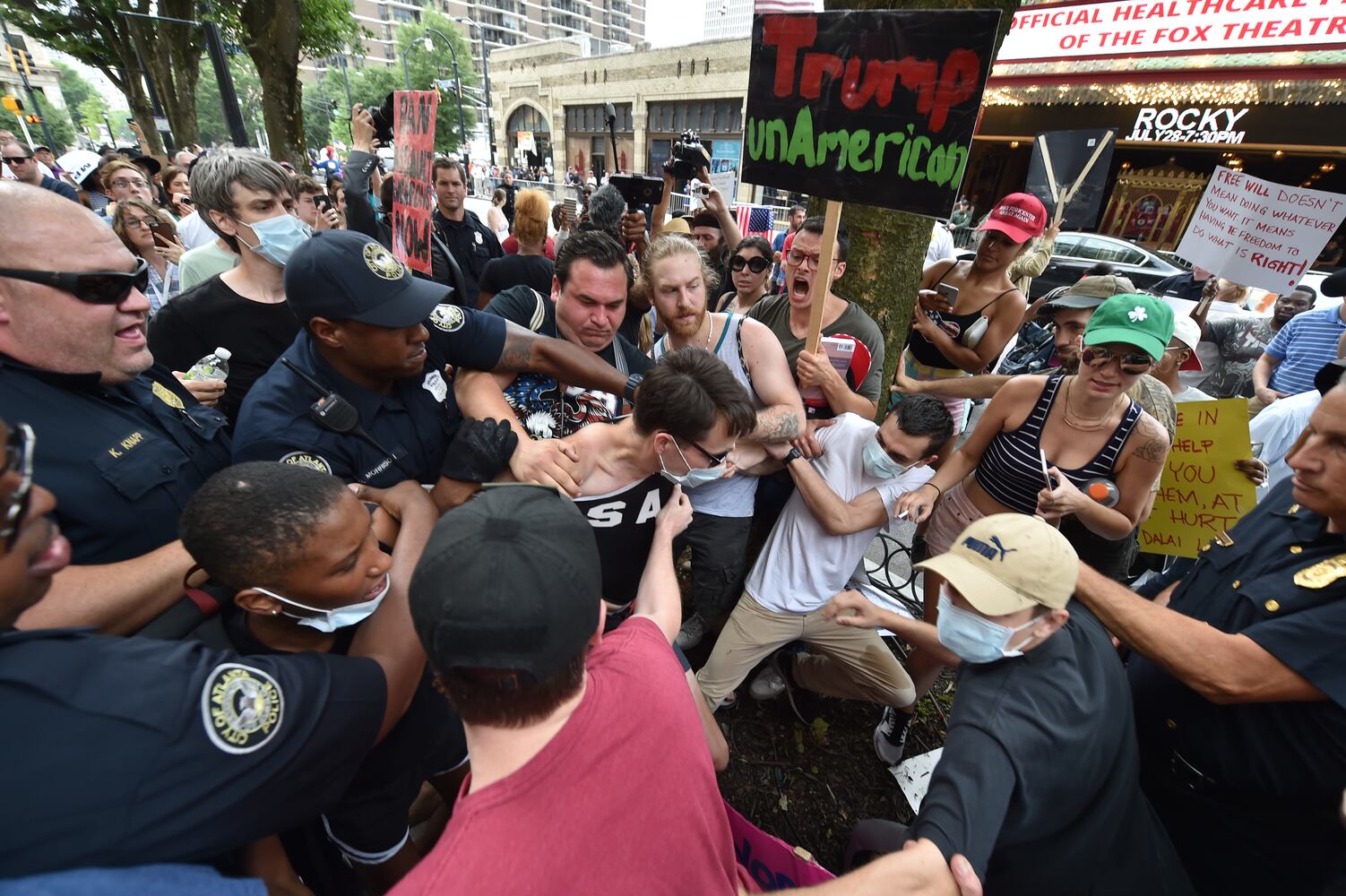 The scene: Donald Trump visits Atlanta