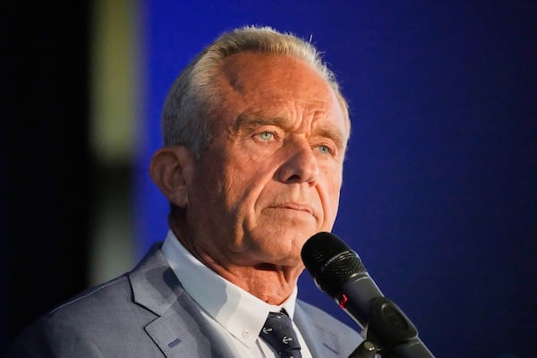 Health and Human Services Secretary Robert F. Kennedy Jr. speaks during an event announcing proposed changes to SNAP and food dye legislation, Friday, March 28, 2025, in Martinsburg, W. Va. (AP Photo/Stephanie Scarbrough)