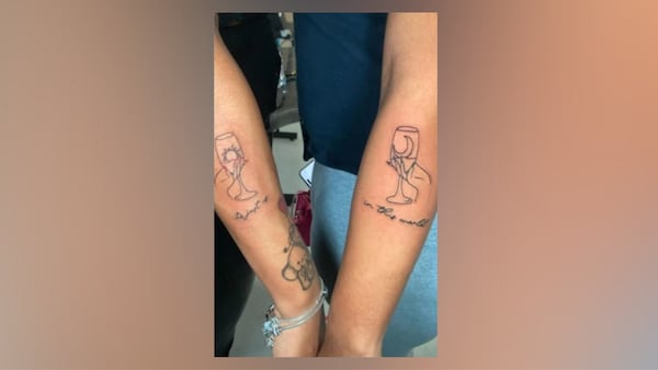 Kaalynn Jackson shared matching tattoos with her sister, Crystal Gray. They had plans to get another one before Jackson was killed. (Courtesy of Crystal Gray)