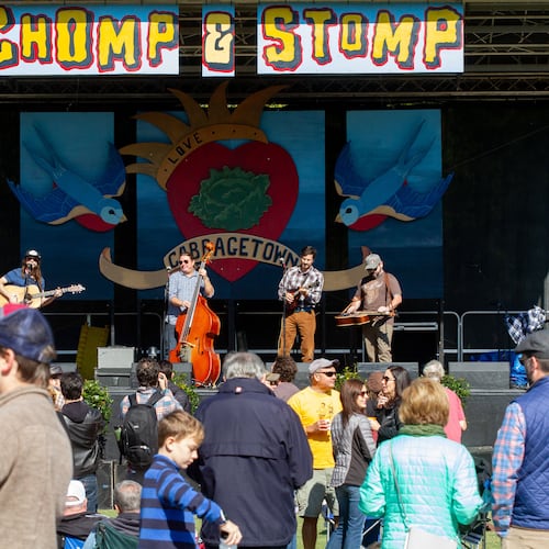 Smokey's Farmland plays on the Cabbagetown Park Stage during Chomp and Stomp in 2019. This year's event is Saturday, Nov. 7, 2026. (Steve Schaefer for the AJC)