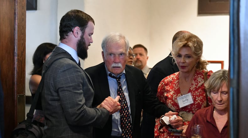 July 10, 2021 Plains - Ted Turner arrives for 75th wedding anniversary celebration of Former U.S. President Jimmy Carter and his wife, Rosalynn, at Plains High School in Plains on Saturday, July 10, 2021. (Hyosub Shin / Hyosub.Shin@ajc.com)