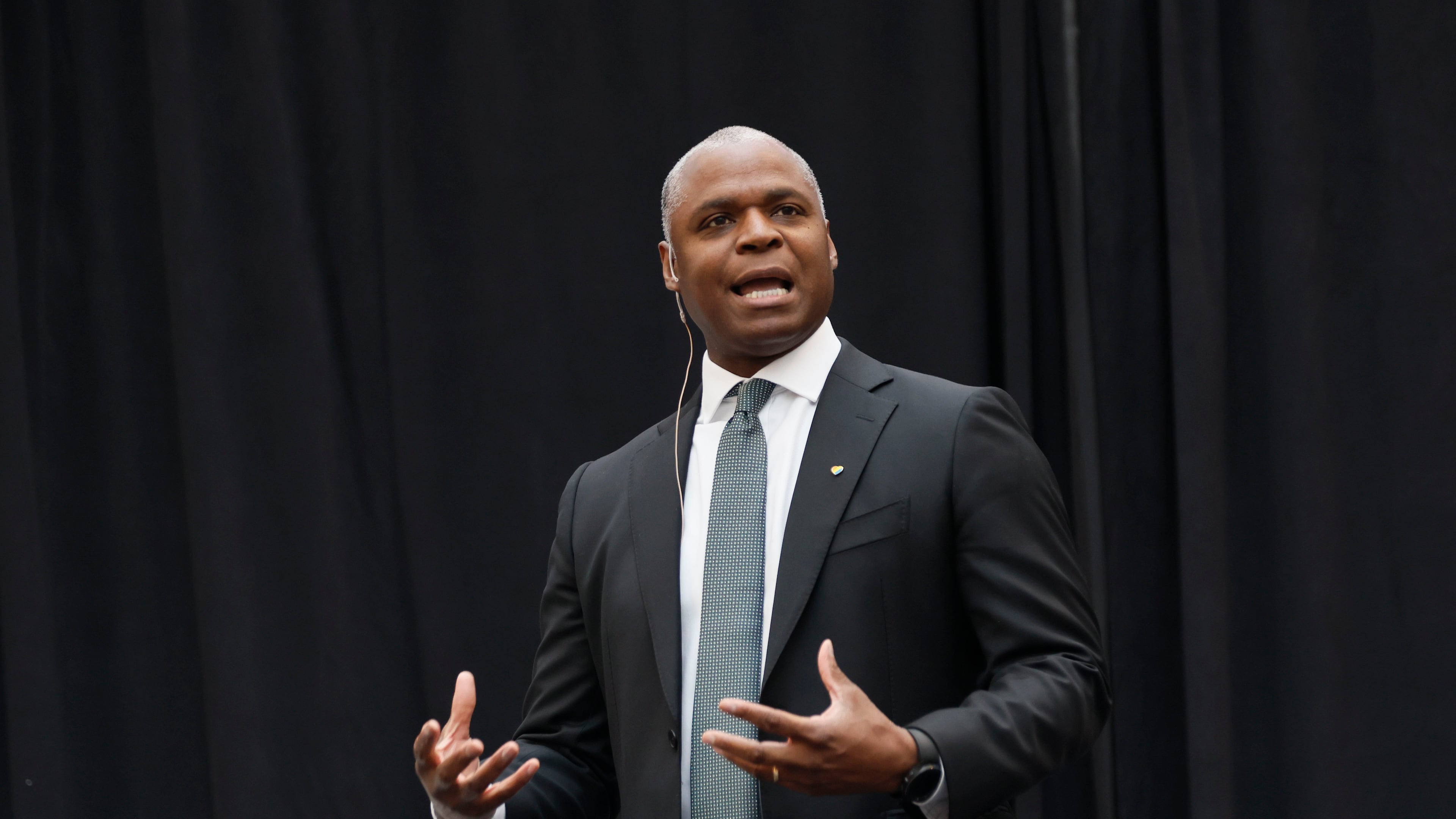 MARTA General Manager and CEO Collie Greenwood spoke during the State of Marta address on Thursday, January 30, 2025.
(Miguel Martinez/AJC)