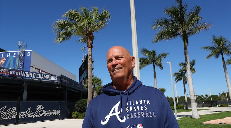 Braves manager Brian Snitker is gearing up for the beginning of spring training in February. (Curtis Compton file photo / Curtis.Compton@ajc.com)
