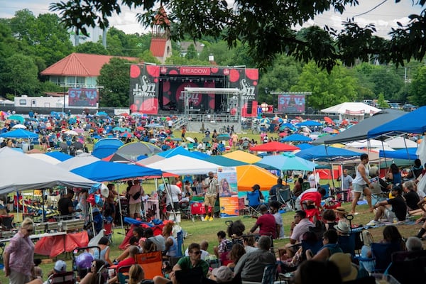 Food vendors, an artisan market and free live jazz music at the Atlanta Jazz Festival attract roughly 200,000 people to Piedmont Park over Memorial Day weekend. (Courtesy of John Stephens)