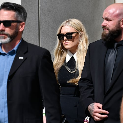 Erika Kirk leaves the Fourth District Courthouse, Monday, July 6, 2026, in Provo, Utah, after a hearing for Tyler Robinson, accused in the fatal shooting of Charlie Kirk. (AP Photo/Marielle Scott)