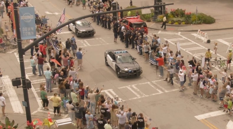 Carrollton police Officer Sgt. Rob Holloway was released from the Shepherd Center after being treated for a brain injury.