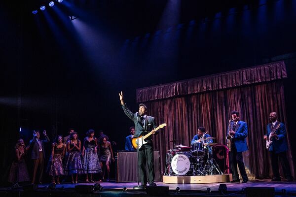 Garrett Turner portrays Ike Turner in “Tina: The Tina Turner Musical,” at Atlanta’s Fox Theatre through Sunday. 
(Courtesy of Matthew Murphy for MurphyMade)