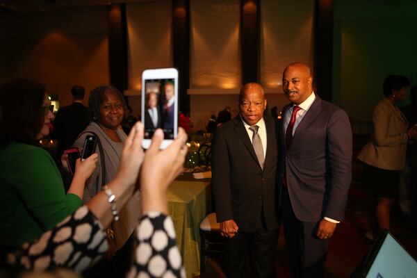  U.S. Rep. John Lewis and Atlanta City Council member Kwanza Hall. Photo: Henry Taylor