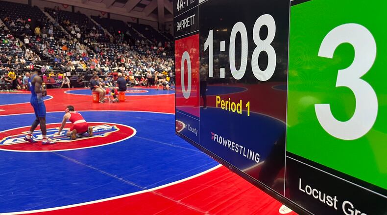 The GHSA traditional wrestling tournament is being held Feb. 13-15, 2025, at the Macon Coliseum.