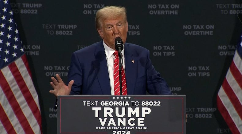 A planned Oct. 22 speech in Savannah by former President Donald Trump before the National Rifle Association has been canceled due to a scheduling conflict.