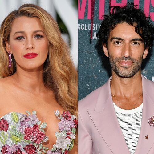 This combination of images shows Blake Lively at the London screening of the film "It 'Ends With Us" on Aug. 8, 2024, left, and Justin Baldoni at the world premiere of the film in New York on Aug. 6, 2024. (AP Photo, File)