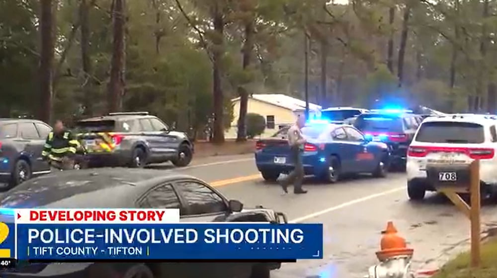 The GBI is investigating after two Tifton police officers were shot Friday while trying to serve a warrant at a home, officials said. (Courtesy of Channel 2 Action News)