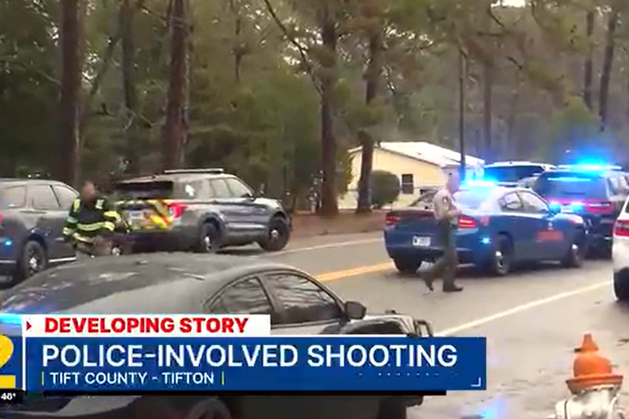 The GBI is investigating after two Tifton police officers were shot Friday while trying to serve a warrant at a home, officials said. (Courtesy of Channel 2 Action News)