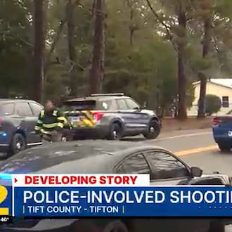 The GBI is investigating after two Tifton police officers were shot Friday while trying to serve a warrant at a home, officials said. (Courtesy of Channel 2 Action News)