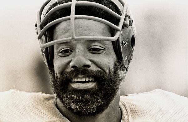 FILE - Minnesota Vikings' Jim Marshall is shown, Dec. 30, 1978, after practice for their NFC playoff football game against the Los Angeles Rams. (AP Photo/Jim Mone, FIle)