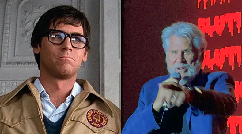 Actor Barry Bostwick, now 78, played Brad Majors (left) in "The Rocky Horror Picture Show" from 1975. He was at the Plaza Theatre Friday June 9, 2023, to celebrate LDOD's 23 years at the Plaza and $1 million in collected revenue. CHRISTOPHER ESCOBAR