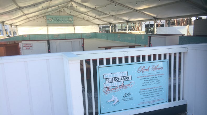 Ice but no ice skating. Photo: Jennifer Brett