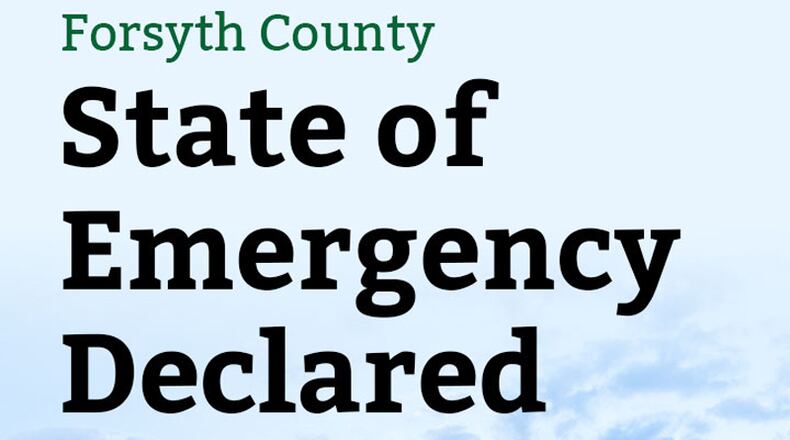 A 30-day state of emergency declaration in Forsyth County prohibits price-gouging during the coronavirus crisis. FORSYTH COUNTY