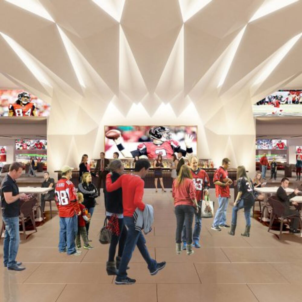 Bar, luxury suites in new Falcon stadium renderings