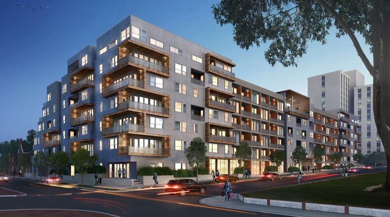 A rendering of J5, to be located at the corner of Juniper and 5th streets, will offer 150 homes.
