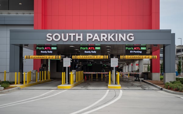 Hartsfield-Jackson Atlanta International Airport opens its new parking deck, with more than 7,000 spaces, today. (Ben Hendren for the AJC)