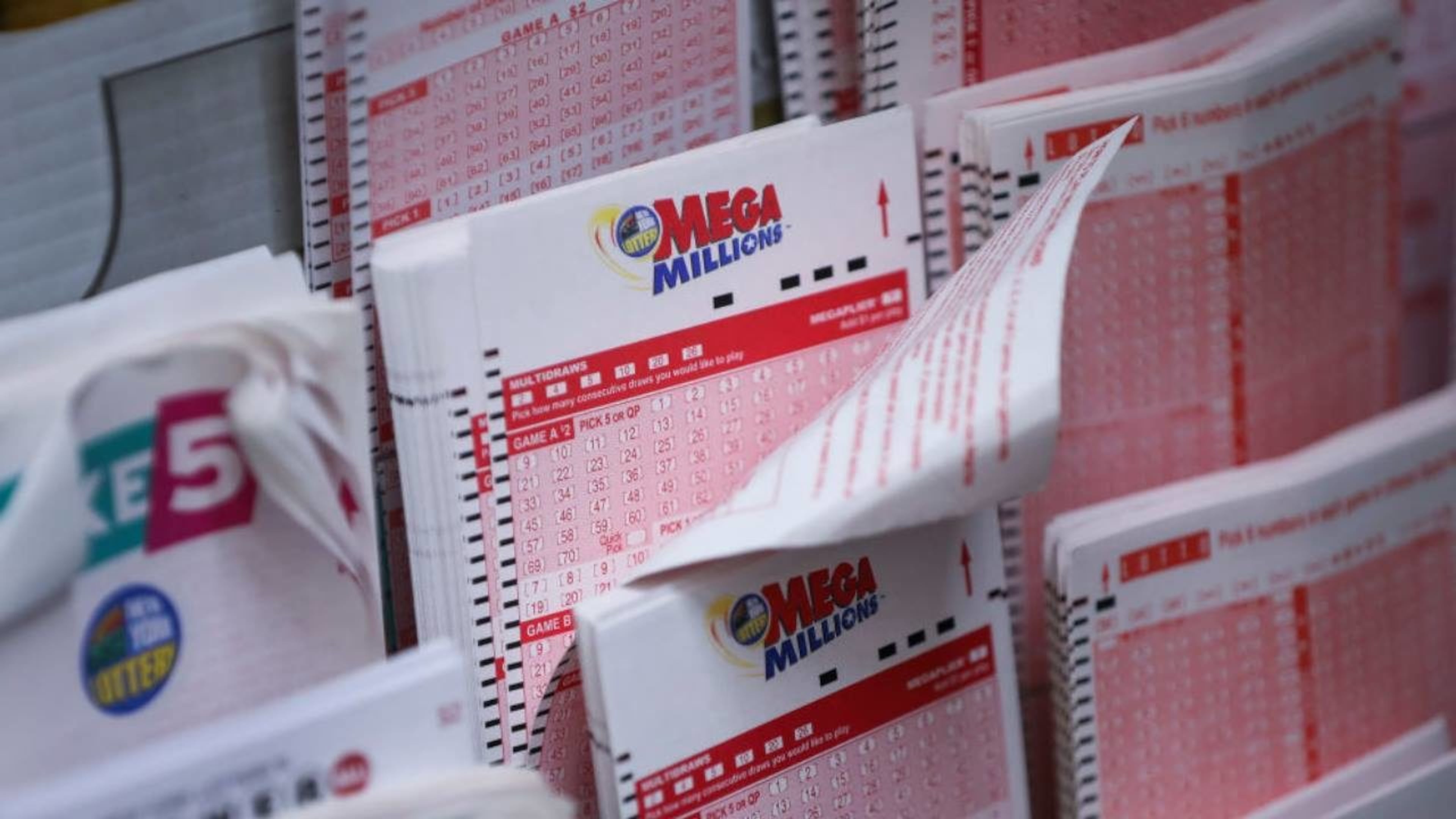 Mega Millions tickets. (Drew Angerer)