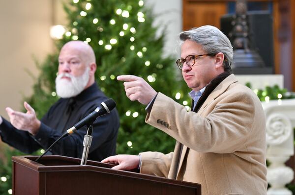 Gabriel Sterling, Voting System Implementation Manager with the Georgia Secretary of State's office, takes questions from members of the press during a press conference at the Georgia State Capitol building in Atlanta on Tuesday, December 1, 2020. (Hyosub Shin / Hyosub.Shin@ajc.com)