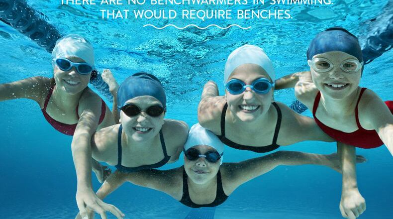 Swimming is a sport, and can be a team sport, the promotional campaign for SwimToday.org emphasizes. (Courtesy of SwimToday/MCT)