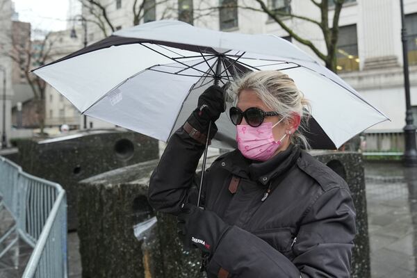 Nadine Menendez arrives to a federal courthouse in New York, Monday, March 24, 2025. (AP Photo/Seth Wenig)