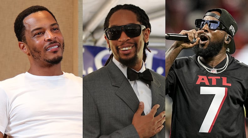V-103 Winter Fest on Dec. 15, 2023 at State Farm Arena features T.I., Lil Jon and Jeezy, among others. AJC FILE PHOTOS/AP