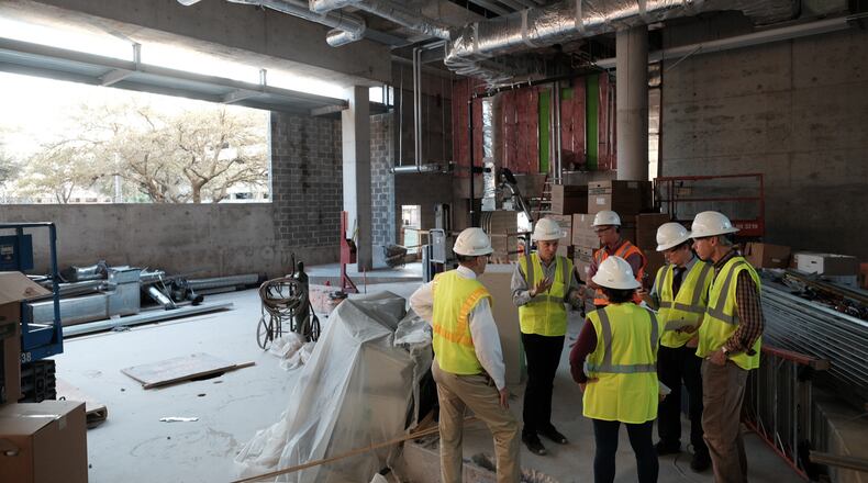 Construction continues at  the Dell Medical School, which is scheduled to open later this year.