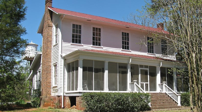 Front entrance to author Flannery O’Connor’s home at Andalusia in Milledgeville. Photo Credit: Suzanne Van Atten/AJC