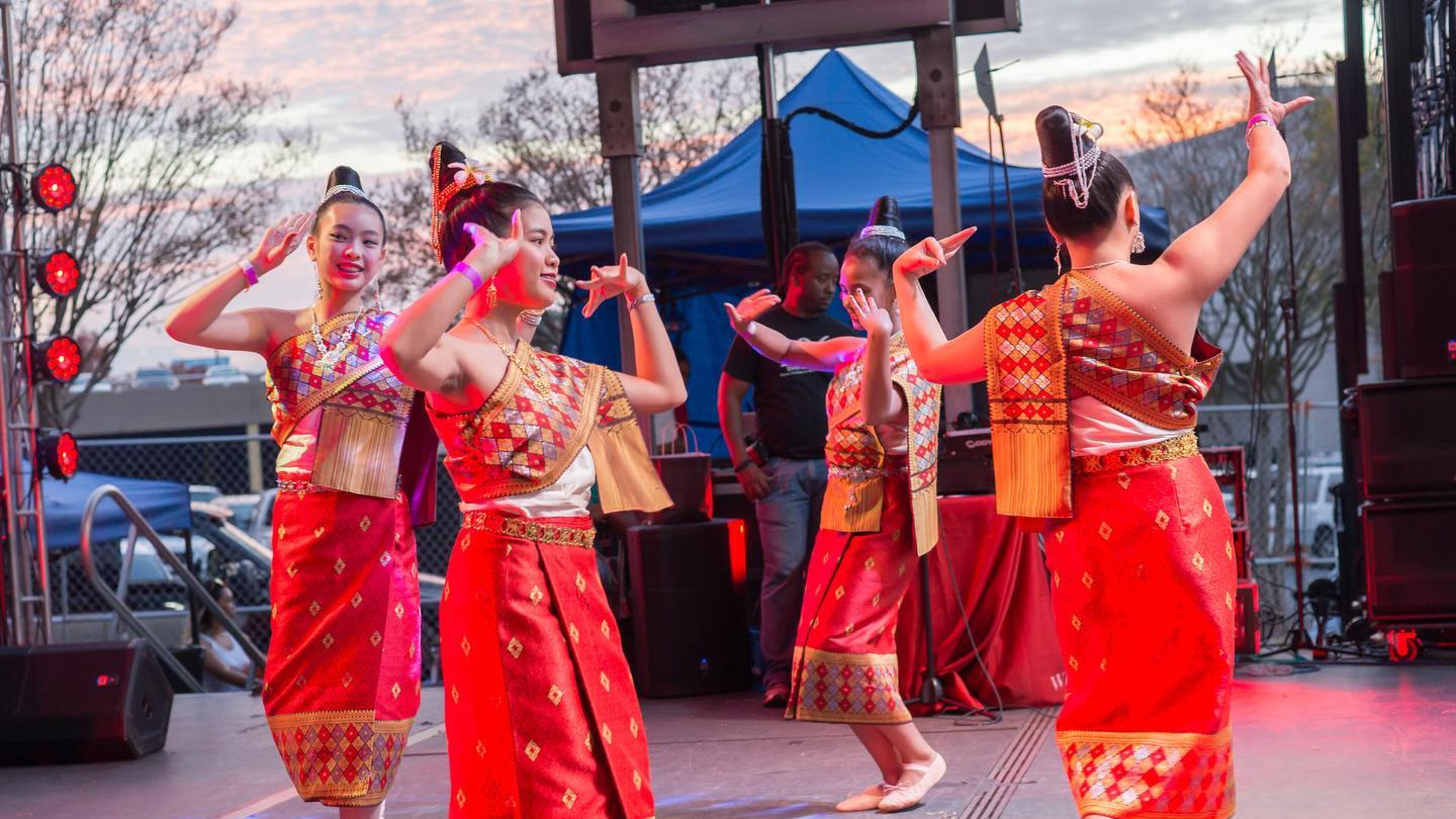 The International Night Market at Suwanee’s Town Center Park features many performances highlighting different countries and cultures. (Courtesy of Atlanta International Night Market)