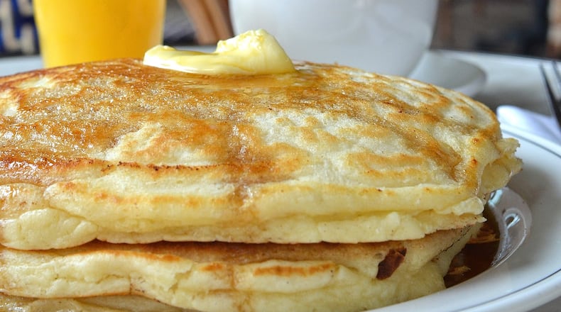 Bread & Butterfly Pancakes. Photos taken at Bread & Butterfly in the Inman Park neighborhood, Atlanta, Georgia. Styling by chef Bryan Stoffelen (Photo by Chris Hunt/Special) for story 062316 Pancakes