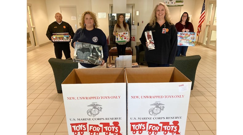 Before Dec. 16, help fill Toys for Tots boxes at Cherokee County Fire & Emergency Services fire stations as among the many official collection sites for the Toys for Tots program by the U.S. Marine Corps Reserve. (Courtesy of Cherokee County)